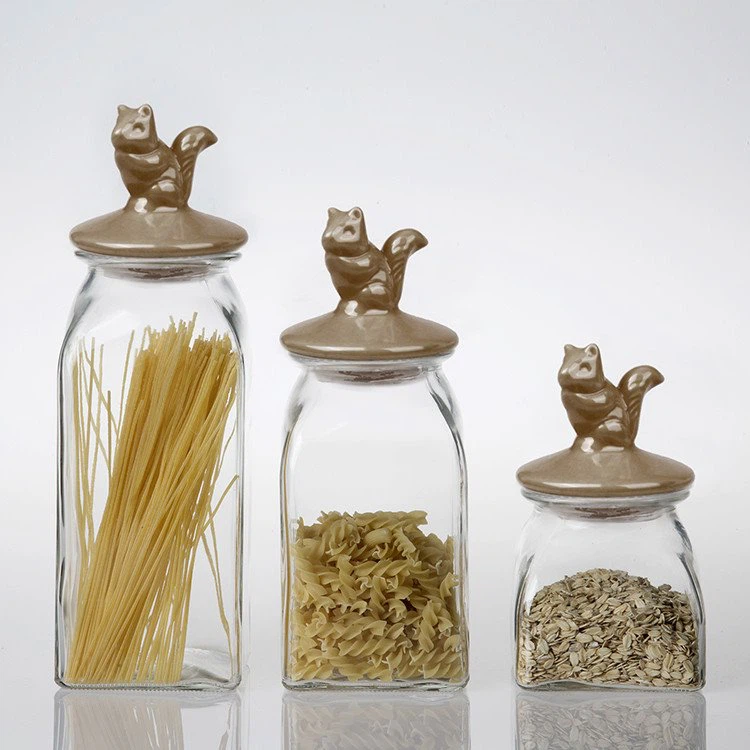 Glazen koekjescontainer met deksel