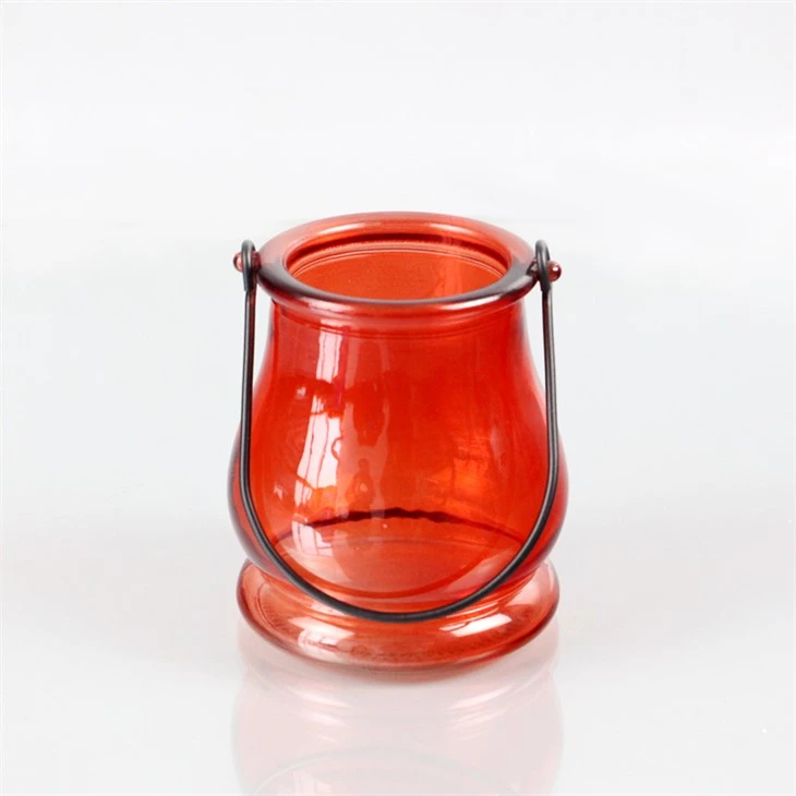 Color Candle Holder With Handle