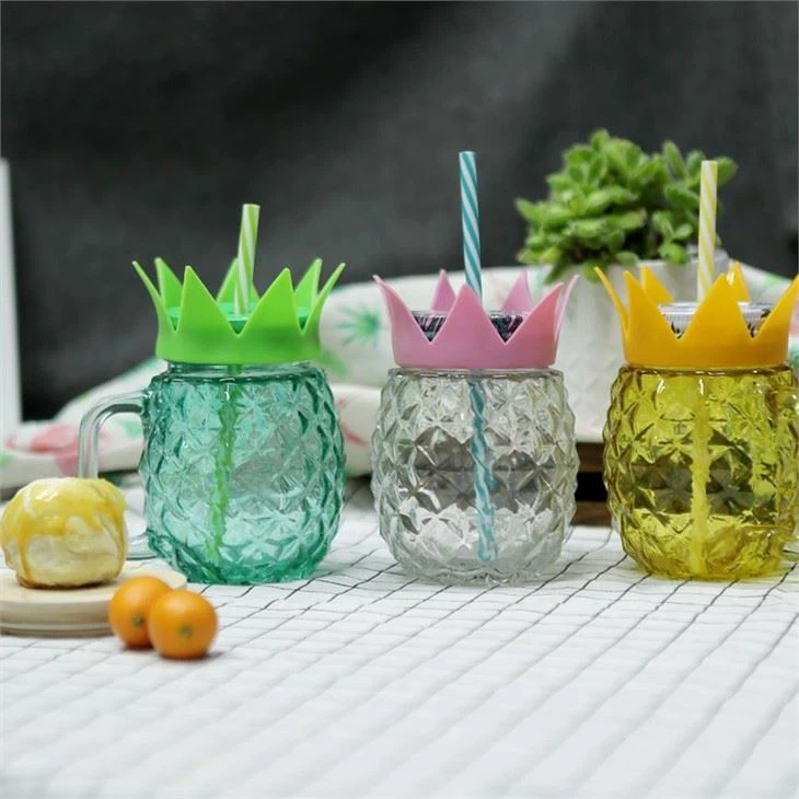 Color Pineapple Glass Bottle