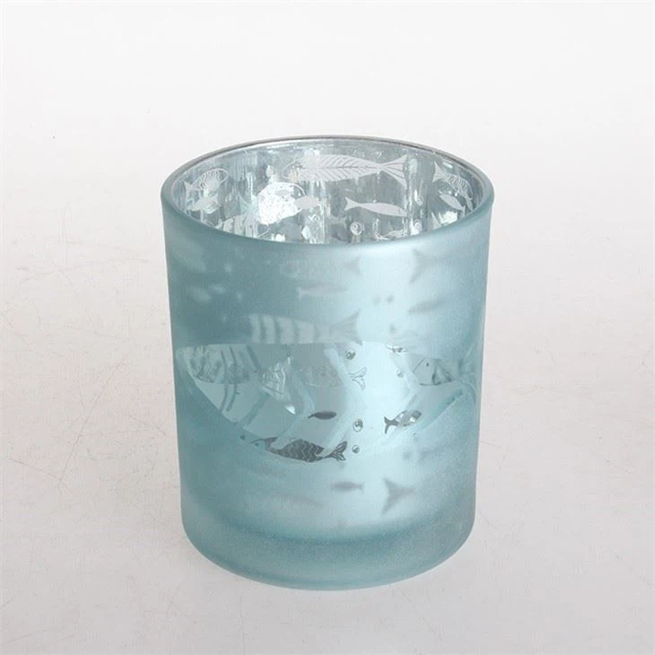 Electroplated Blue Candle Can