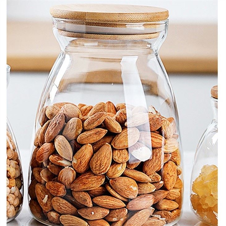 Food Storage Container With Airtight Wooden Lid