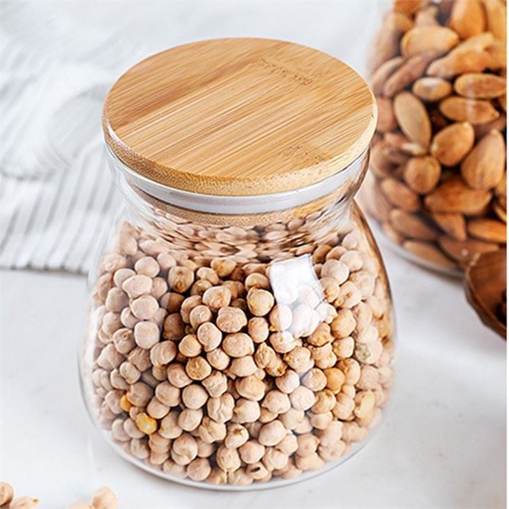 Food Storage Container With Airtight Wooden Lid