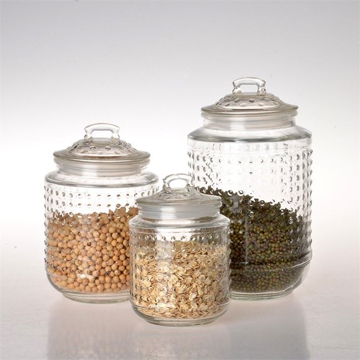 Set Of 2 Glass Jar With Lid