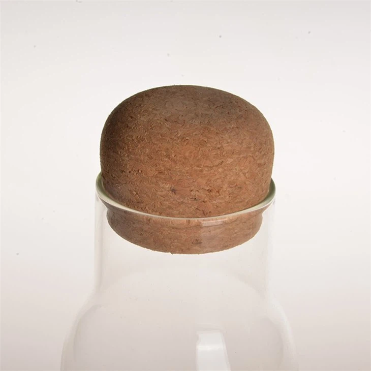 Small Glass Food Storage Bottle With Cork Lid