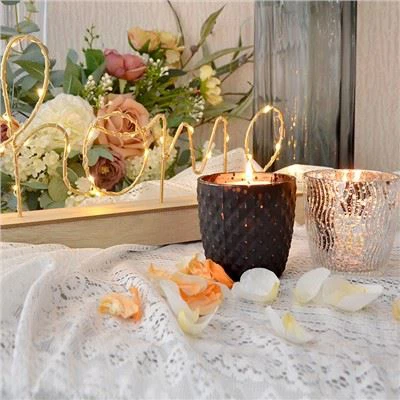 Glazen kandelaars voor bruiloftsmiddenstukken