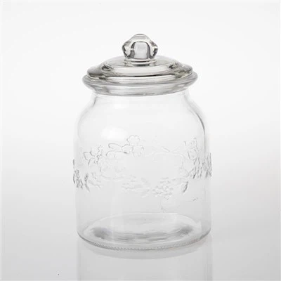 Kleine glazen potjes met deksel