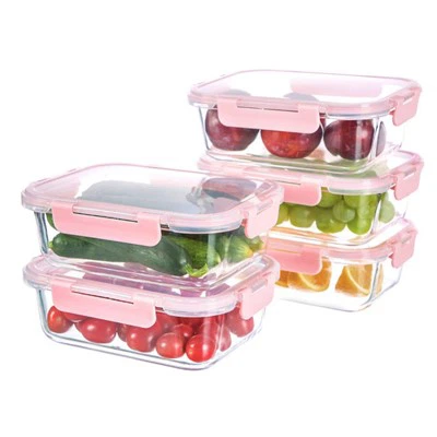 Glazen containers met deksel